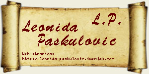 Leonida Paskulović vizit kartica